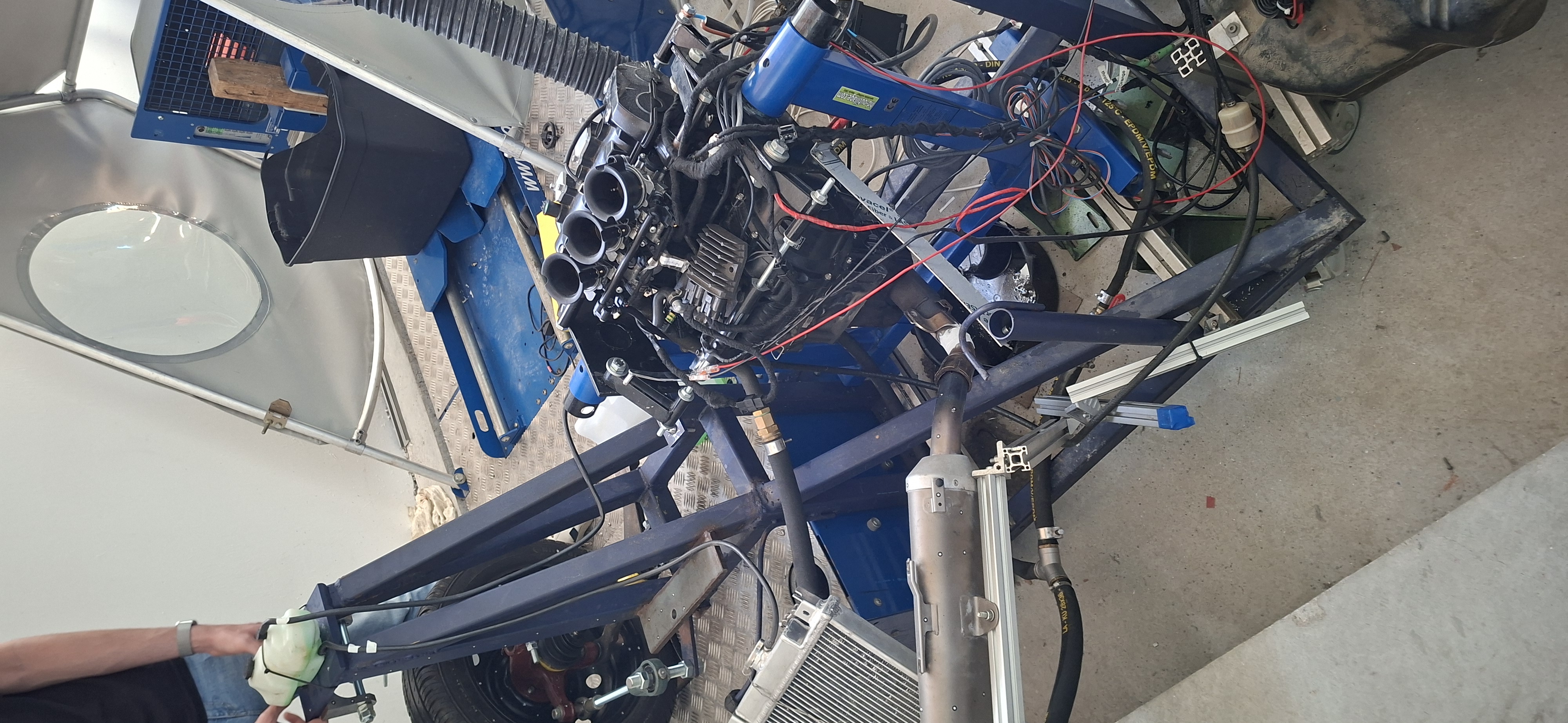 Moteur sur banc d’essai